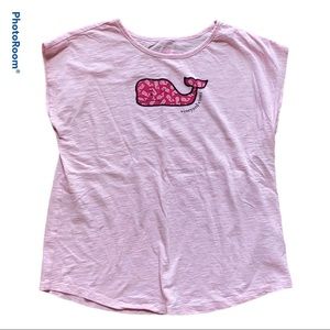 Vineyard Vines Cap Sleeve Whale Girls T-Shirt XL